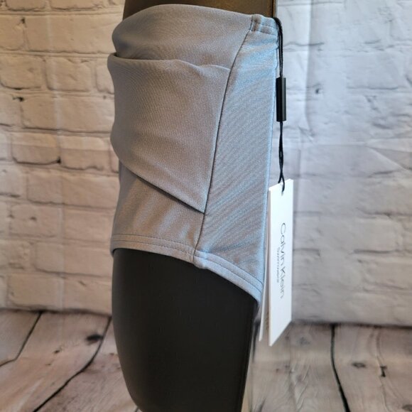 Calvin Klein High-Waist Crossover Tummy-Control Bikini Bottoms - Picture 2 of 4